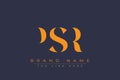 PSR abstract letter logo design Royalty Free Stock Photo