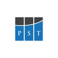 PST letter logo design on WHITE background. PST creative initials letter logo concept. PST letter design.PST letter logo design on