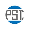 PST letter logo design on white background. PST creative initials circle logo concept. PST letter design