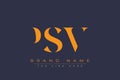 PSV abstract letter logo design Royalty Free Stock Photo