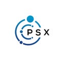 PSX letter technology logo design on white background. PSX creative initials letter IT logo concept. PSX letter design Royalty Free Stock Photo