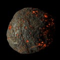 Psyche - Hot asteroid, 3d rendering Royalty Free Stock Photo