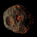 Psyche - Hot asteroid, 3d rendering Royalty Free Stock Photo