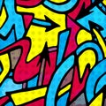 Psychedelic abstract colored graffiti background Royalty Free Stock Photo