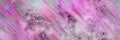 Psychedelic abstract futuristic grey shapes with diagonal soft violet pink wind glitch effect on blurred monochrome swirl shapes