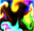 Psychedelic Abstract hypnotic neon bright colour swirls Royalty Free Stock Photo