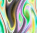 Psychedelic Abstract hypnotic neon pastel pnk green colour swirls Royalty Free Stock Photo