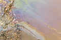 Psychedelic Abstract of Toxic Oil Pollution on Water