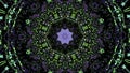 Psychedelic animated geometric colorful background. Design. Trippy abstract blurred mandala pattern.