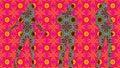 Psychedelic animation of three dancers