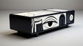 Psychedelic Art Nouveau Eye Shaped Sideboard: Richly Detailed 3d Furniture Royalty Free Stock Photo