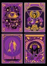 Psychedelic Art Poster Set 1960s Style Royalty Free Stock Photo