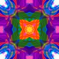 Psychedelic background, vintage abstract, prismatic polysimmetric tracery