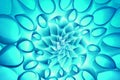 Psychedelic blue flower abstract Royalty Free Stock Photo