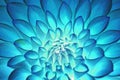 Psychedelic blue flower abstract