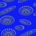 Psychedelic blue seamless background
