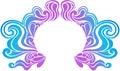 Psychedelic Border Vector Illustration Royalty Free Stock Photo