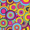 Psychedelic circles seamless pattern,