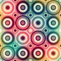 Psychedelic color circle seamless pattern