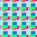 Psychedelic colored geometric seamless pattern for your design Royalty Free Stock Photo