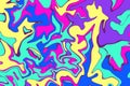 Psychedelic digital marbling. Abstract colorful backdrop. Liquid paint abstraction.