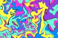 Psychedelic digital marbling. Abstract colorful backdrop. Liquid paint abstraction. Vibrant color palette mesh