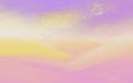 Psychedelic digital yellow purple violet sky painting.