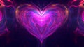 Psychedelic Distorted Valentine Heart Background for Web Design and Social Media Generative AI