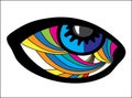 Psychedelic Eye Royalty Free Stock Photo