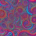 Psychedelic Fluid Liquid Kaleidoscope Pastel Print with Swirls Royalty Free Stock Photo