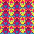 Psychedelic geometric seamless pattern Royalty Free Stock Photo