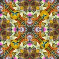 Psychedelic hallucinogenic ornament. The illustration is fantastic. Magical bright unusual pattern. Suitable for printing on