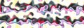 Psychedelic horizontal liquid geometric pattern with curved lines Funky liquid shapes, red pink wavy