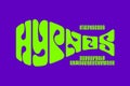 Psychedelic, hypnosis style font design, 1960s alphabet