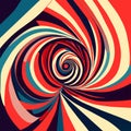 Psychedelic hypnotic spiral background. Psychedelic hypnotic background. Generative AI