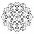Intricate Mandala Coloring Page With Delicate Flowers And Ornamental Details