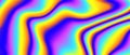 Psychedelic iridescent background. Bright neon holographic wallpaper. Purple blue yellow wavy fluid gradient texture