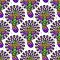 Psychedelic Magic Mushrooms. Vector illustration. Royalty Free Stock Photo