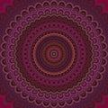 Psychedelic mandala fractal background - round vector pattern design from concentric ellipses