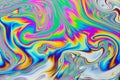 Psychedelic multicolored patterns background. Photo macro shot of soap bubbles Royalty Free Stock Photo