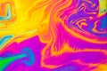 Psychedelic multicolored patterns background. Photo macro shot of soap bubbles