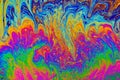 Psychedelic, multicolored soap bubble abstract background