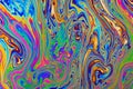 Psychedelic, multicolored soap bubble abstract background Royalty Free Stock Photo