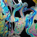 Psychedelic multicolored soap bubble abstract background Royalty Free Stock Photo