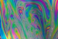 Psychedelic multicolored soap bubble abstract background Royalty Free Stock Photo