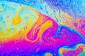 Psychedelic multicolored soap bubble abstract background Royalty Free Stock Photo