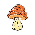 psychedelic narcotic mushroom color icon vector illustration