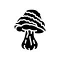 psychedelic narcotic mushroom glyph icon vector illustration