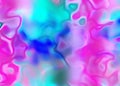 Psychedelic oil pink cyan blue spilled liquid geometric pattern with curved lines Funky liquid shapes