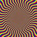 Psychedelic optical spin illusion background